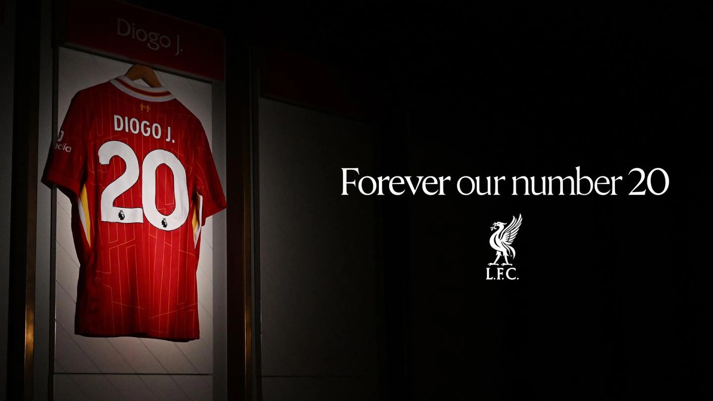 Camisa 20 do Liverpool é aposentada em homenagem a Diogo Jota