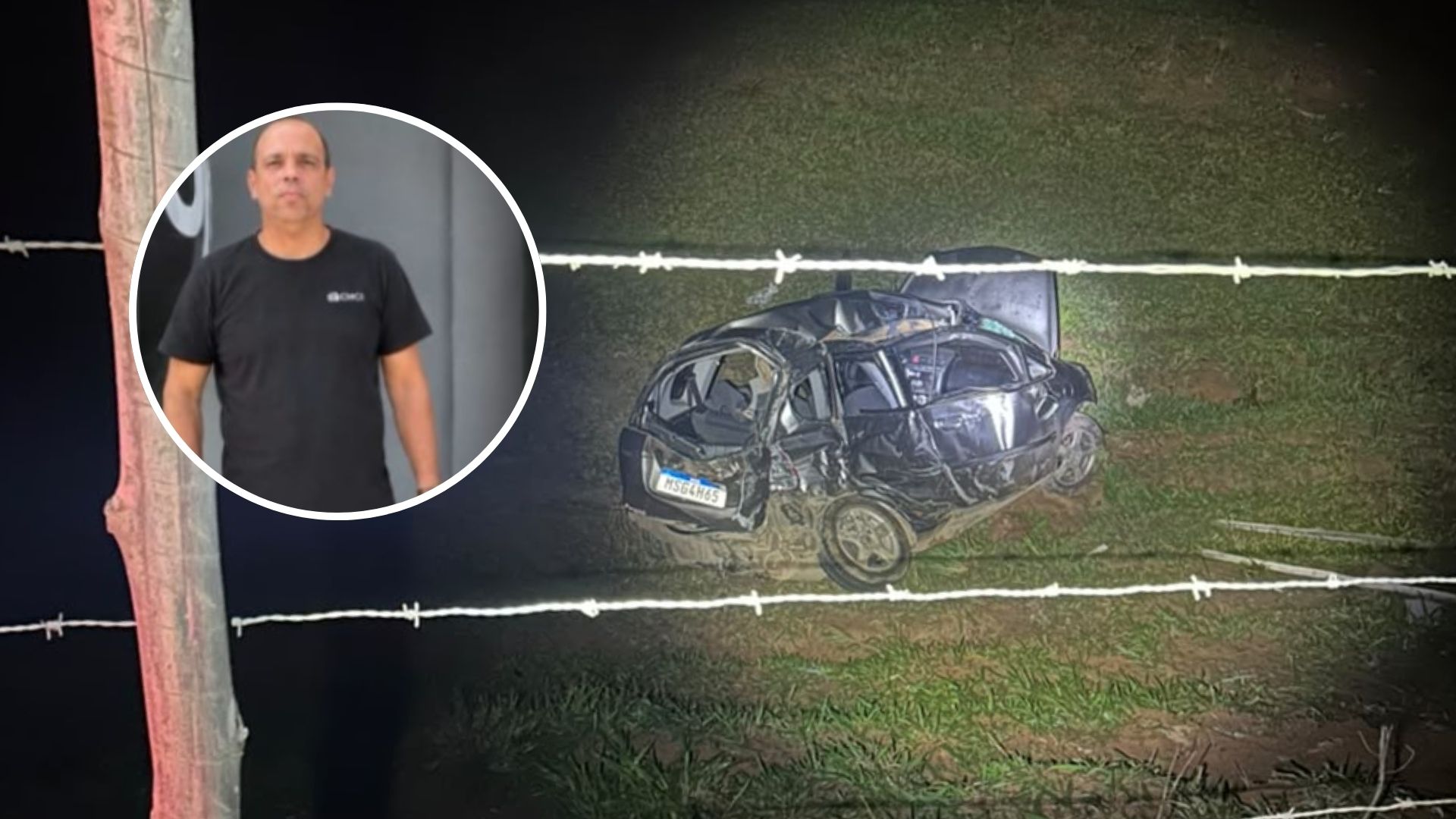 Acidente aconteceu na ES 482, na zona rural de Cachoeiro de Itapemirim