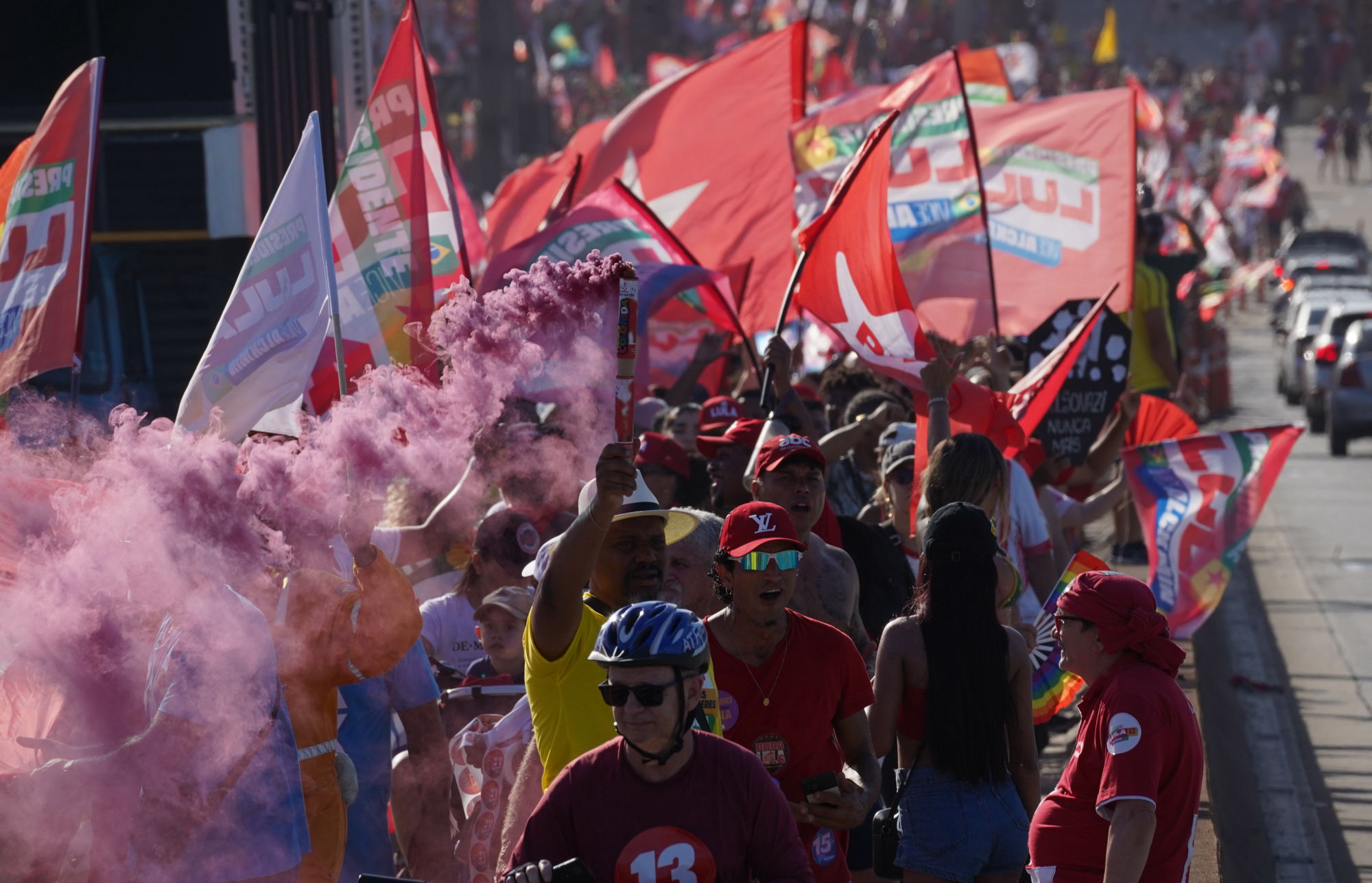 Manifestação de apoio á campanha de Lula!