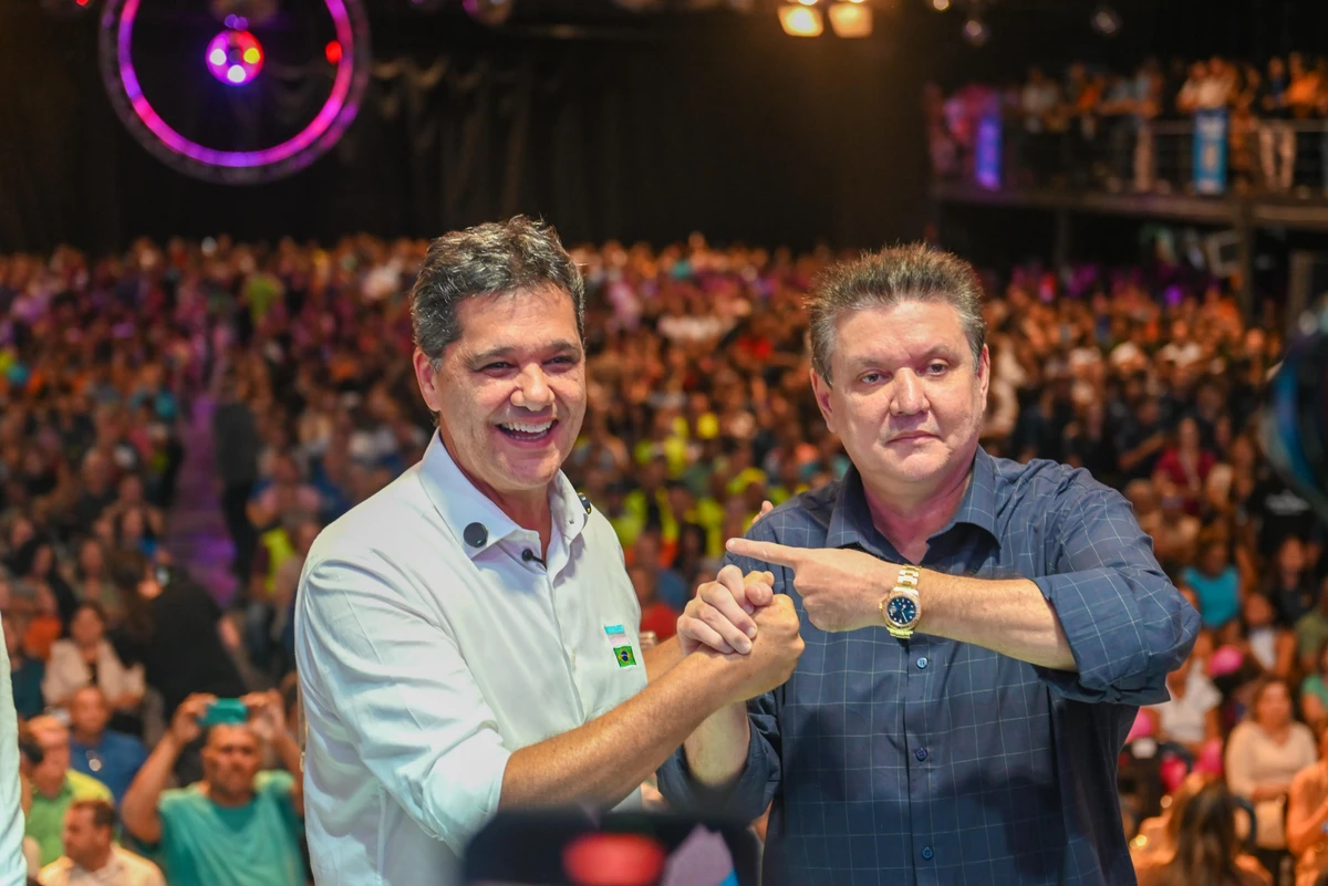 Ricardo Ferraço e Euclério Sampaio em evento de apoio a Ricardo em Cariacica