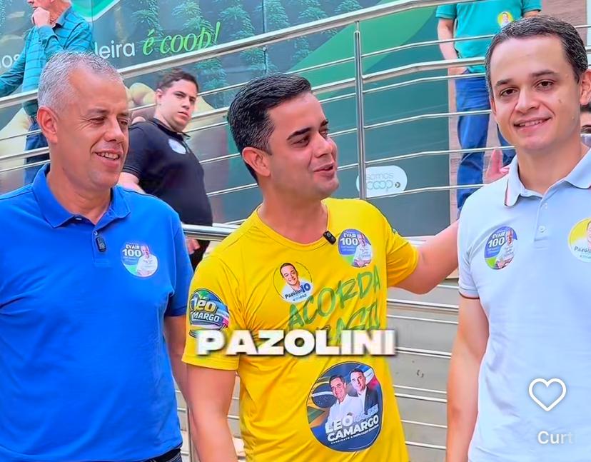 Evair de Melo, Léo Camargo e Lorenzo Pazolini