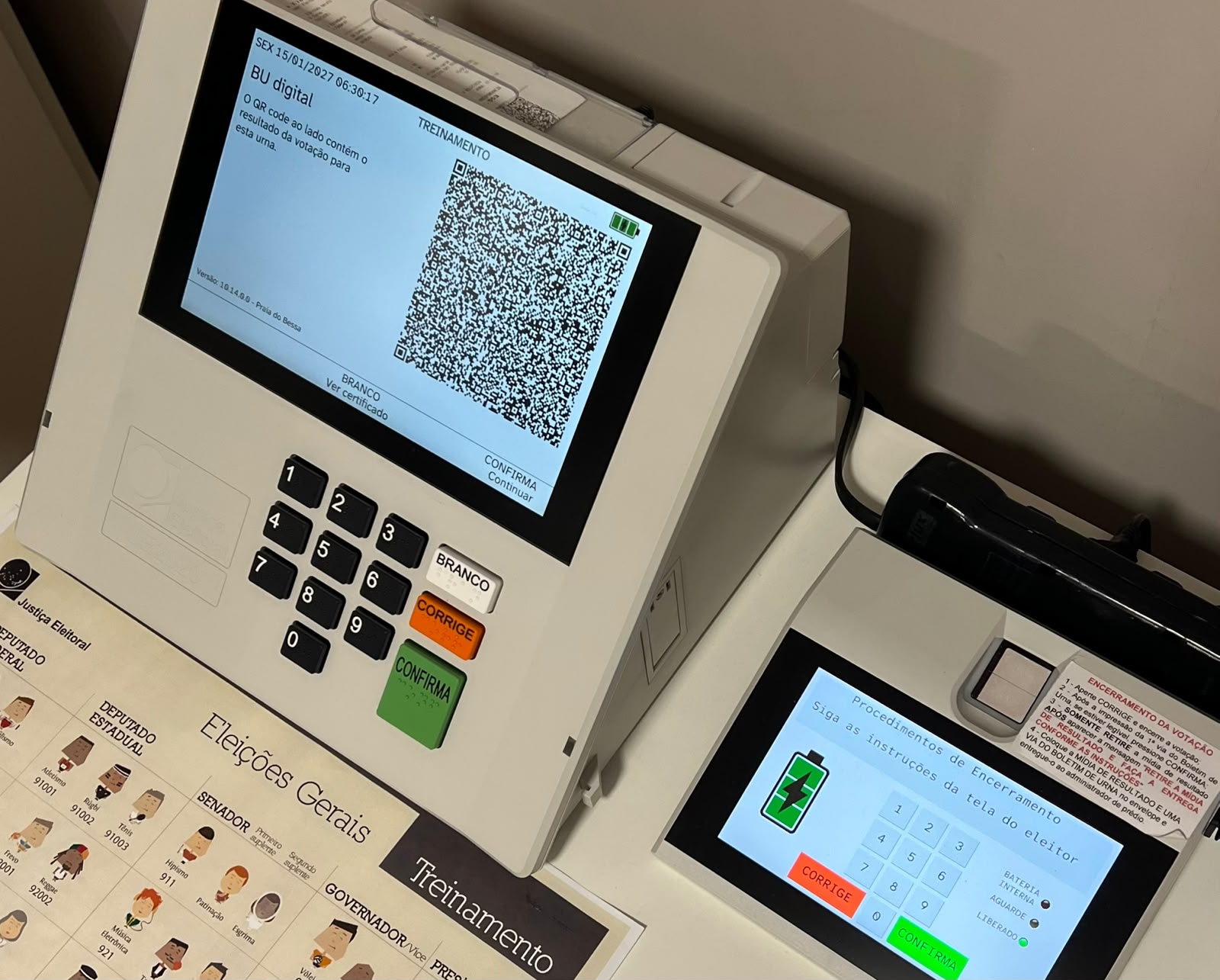 Urna eletrônica passar por série de testes antes da votação