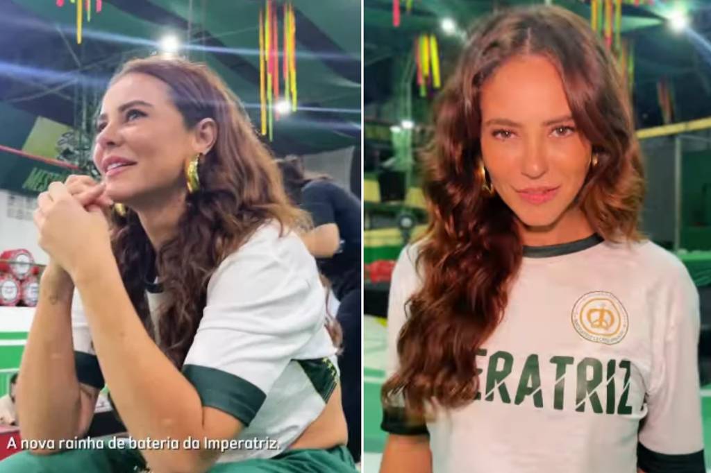 Paolla Oliveira mostra bastidores da coroação na Imperatriz