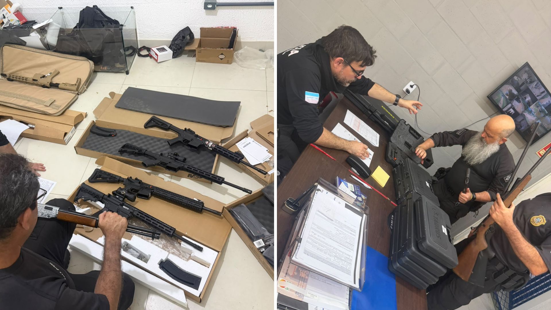Material apreendido durante a Operação Câmara Fria