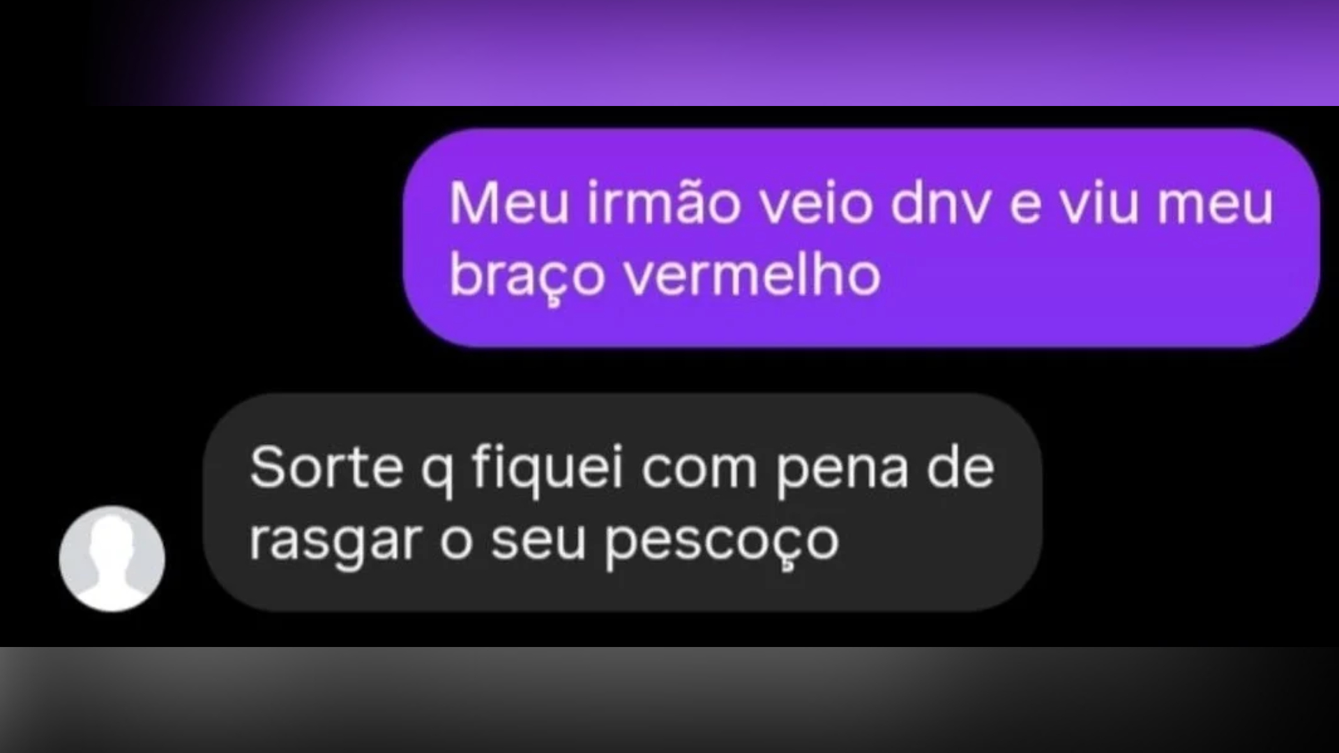 Mensagem enviada pelo adolescente após ele ter cometido as violências contra a vítima Mensagem enviada pelo adolescente após ele ter cometido as violências contra a vítima