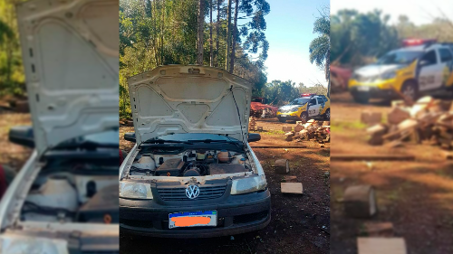 Veículo furtado é recuperado e suspeito acaba preso.