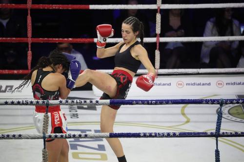 A lutadora participou do WGP Kickboxing, em Curitiba