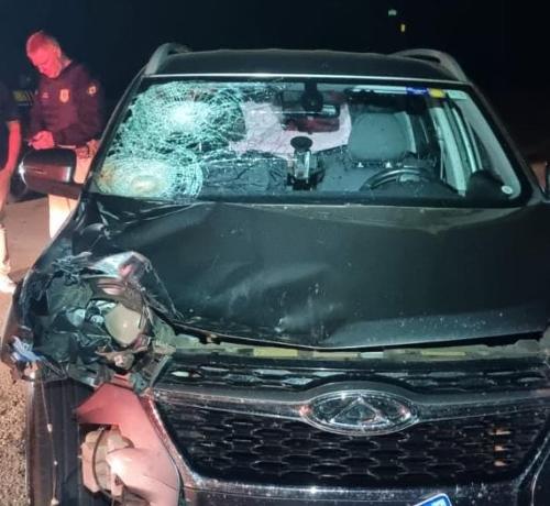 Homem cruzava a rodovia quando foi atropelado