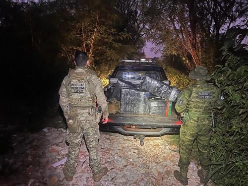Mercadoria foi encontrada na barranca do Rio Iguaçu