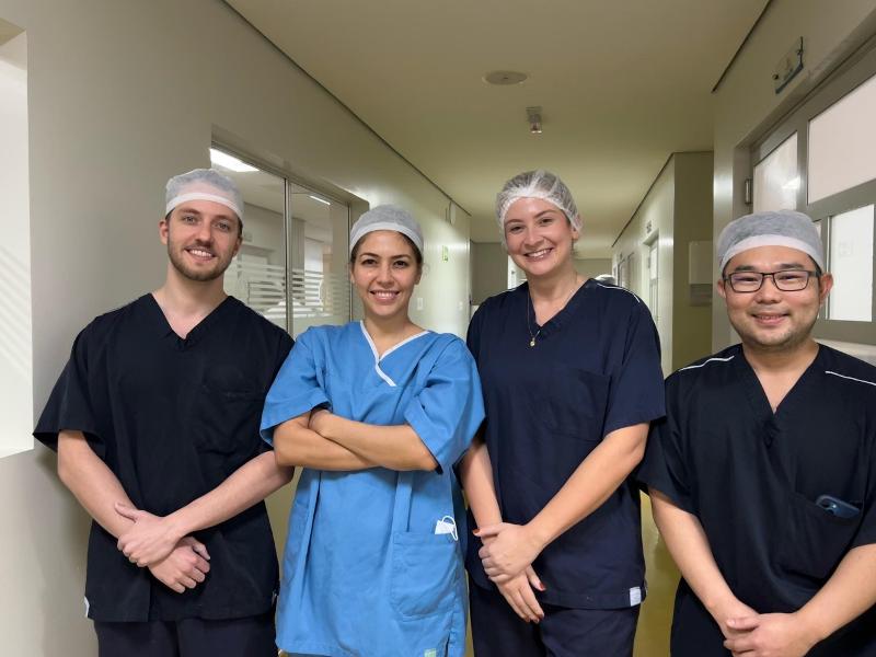 Médicos oftalmologistas do Hoftalon: Dr. Gustavo Lima, Dra. Tayuane Pinto, Dra. Vanessa Totti e Dr. Ricardo Hayashi