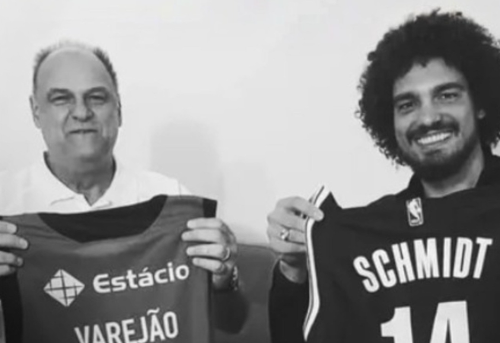 Oscar Schmidt e Anderson Varejão juntos