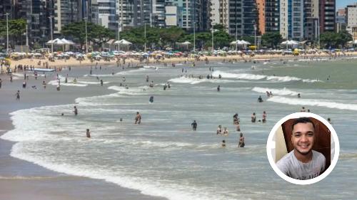 O corpo do turista Evandro Júlio Ramon, de Minas Gerais, foi encontrado boiando na Praia do Morro