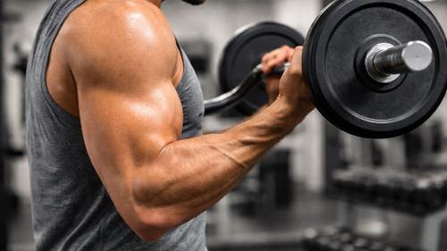 Homem faz musculação