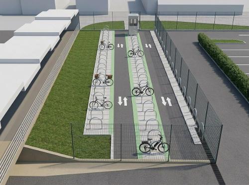 Perspectiva de como ficará o espaço das bikes, que será inaugurado em 30 de junho
