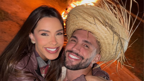 Arthur Picoli faz festa junina no seu aniversário com sua namorada Ivy Moraes