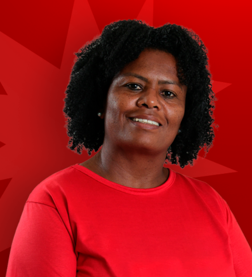Mais conhecida como Baiana, Evani dos Santos Reis é a presidente do Sindilimpe-ES