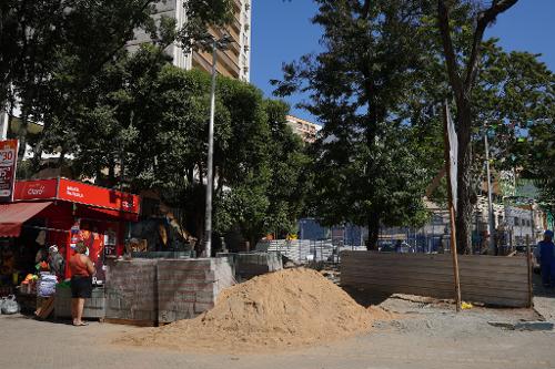 Obras de requalificação da Praça Ubaldo Ramalhete, no Centro de Vitória