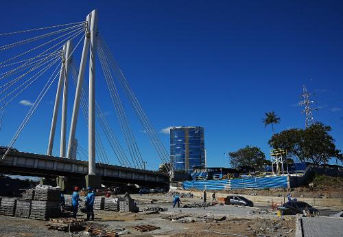 Obras da nova Orla de Andorinhas e no entorno da Ponte da Passagem