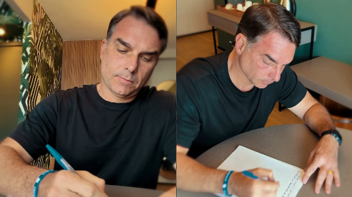Flávio escreve carta a Bolsonaro, chora e diz que proibir visita no Dia dos Pais é desumano
