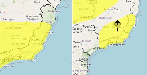 Inmet alerta para tempestades e granizo no Espírito Santo