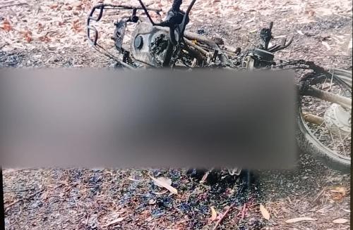 Corpo carbonizado é encontrado ao lado de moto em Ecoporanga