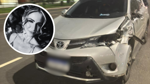 Vítima foi atropelada por um carro na Avenida Dante Michelini, em Vitória, na madrugada deste domingo (30)