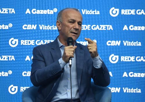 Helder Salomão, candidatos ao governo do Espírito Santo, durante sabatina de A Gazeta e CBN Vitória.