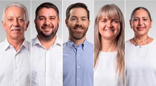 No sentido da leitura: Dr. Humberto, Francis Tristão, Renzo Vasconcelos, Jane Zanetti e Cintia Nininha
