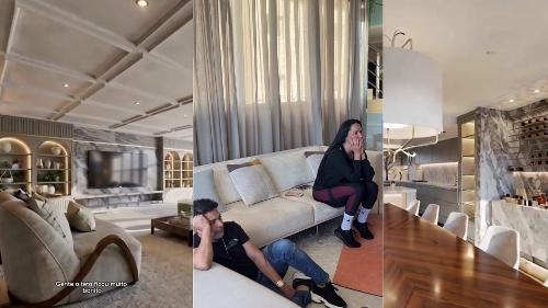 Zezé Di Camargo e sua esposa capixaba Graciele, reagem a projeto de decoração do novo apartamento em Vila Velha