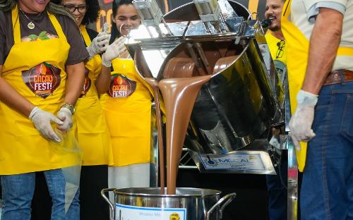Tombo Chocolate na feira Cacau Fest!, realizada em Linhares