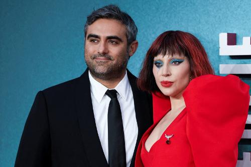 Lady Gaga e Michael Polansky no lançamento do filme "Joker: Folie A Deux", em Londres, 2024