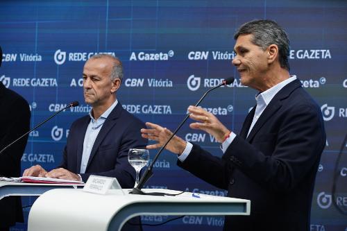 Debate CBN e A Gazeta com os candidatos ao governo do ES, Lorenzo Pazolini, Helder Salomão e Ricardo Ferraço