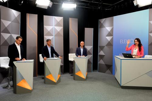 Debate na TV Gazeta com os candidatos ao Governo do ES : Helder salomao, Ricardo Ferraço, e Lorenzo Pazolini