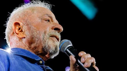 Presidente Lula durante ato de campanha