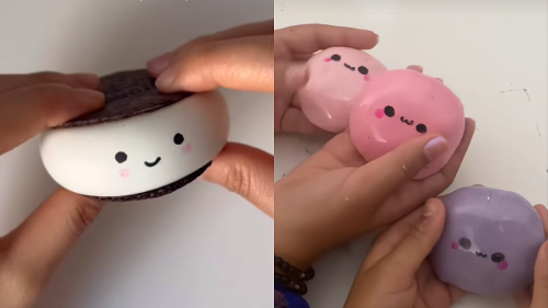 Os squishies chamam atenção nas redes sociais por suas texturas macias e formatos variados