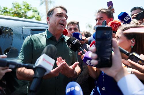 Brazilian presidential candidate Flavio Bolsonaro of the Liberal Party (PL)