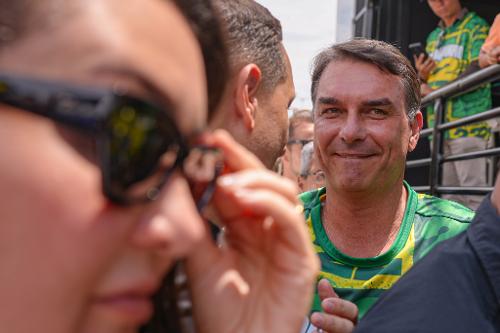 Ato com Flávio Bolsonaro em Vitória