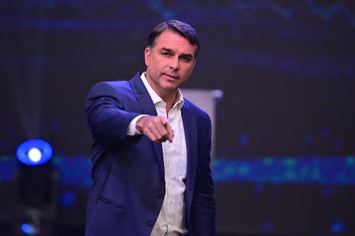 O candidato Flávio Bolsonaro