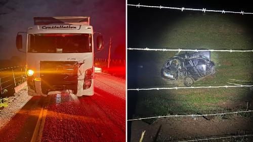 Acidente aconteceu na ES 482, na zona rural de Cachoeiro de Itapemirim