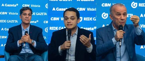 Ricardo Ferraço, Lorenzo Pazolini e Helder Salomão em sabatinas realizadas em A Gazeta