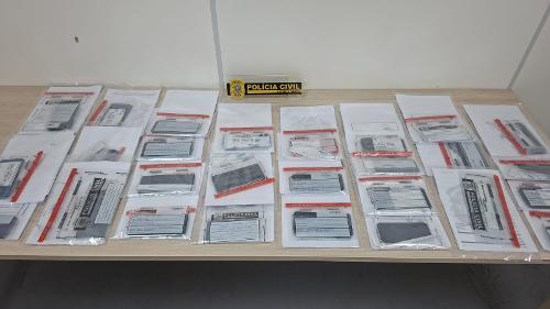 Ação do Projeto Recupera, da Polícia Civil do ES, recuperou mais de xx celulares furtados.