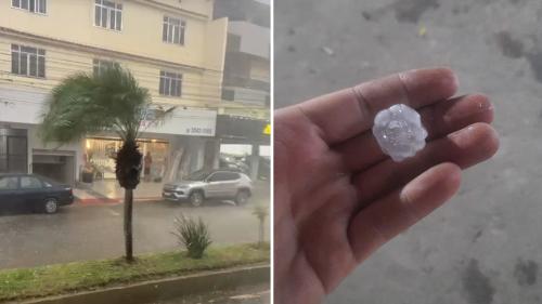 Forte chuva atinge Castelo no fim da tarde desta terça-feira