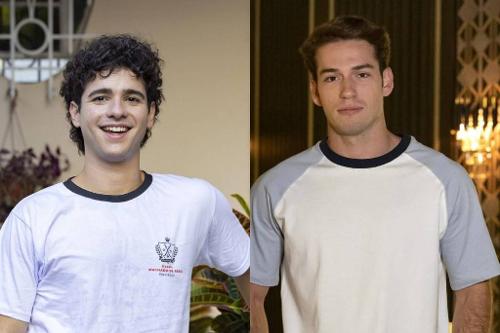 João Victor Gonçalves (à esquerda) beijará Felipe (Pietro Antonelli) em 'Quem Ama Cuida'